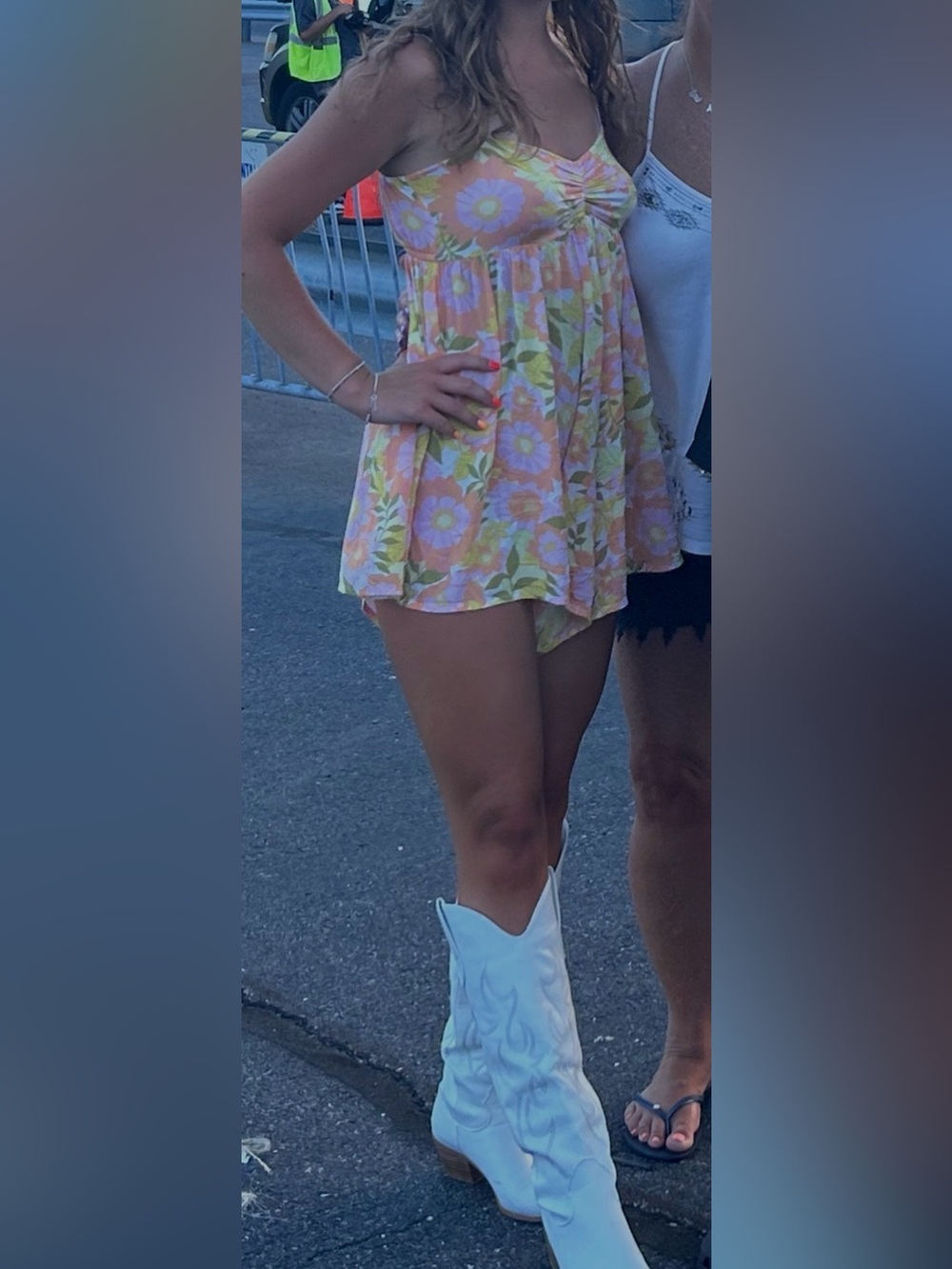 Billabong Pastel Floral Romper in Yellow, Pink & Green